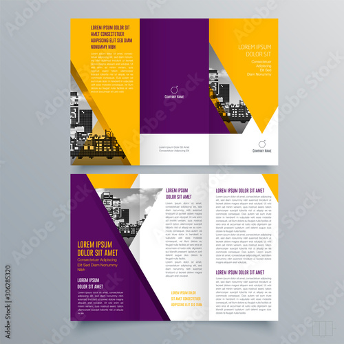 Brochure design, brochure template, creative tri-fold, trend brochure