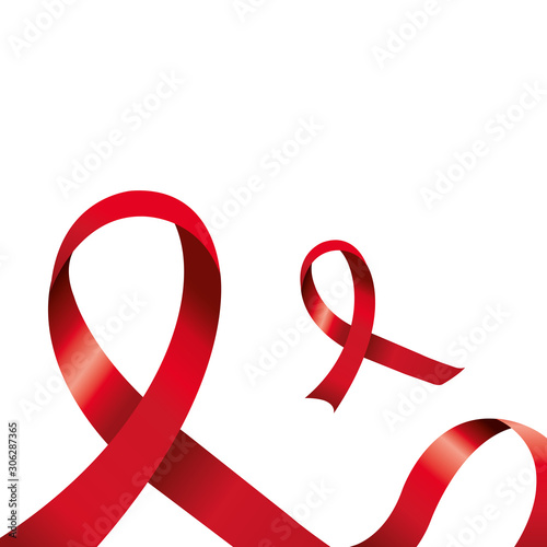 set of aids day awareness ribbons isolated icon vector illustration design