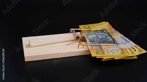 Принти на полотні Australian Currency In A Rat Trap