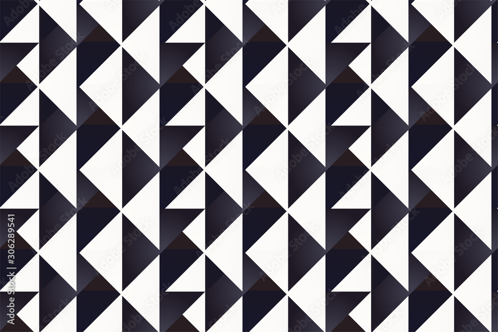 Seamless vector pattern triangles. Black and white chess print. Geometric abstract background. Modern retro template for fashion prints, Wallpaper, tiles, stylish interior design. Vector illustration. Seamless vector pattern triangles. Black and white chess print. Geometric abstract background. Modern retro template for fashion prints, Wallpaper, tiles, stylish interior design. Vector illustration.