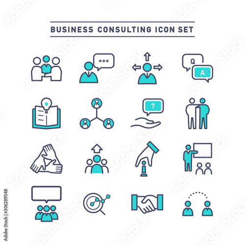 BUSINESS CONSULTING ICON SET