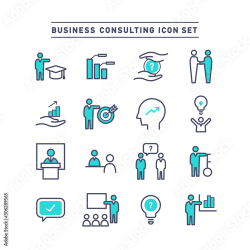 BUSINESS CONSULTING ICON SET