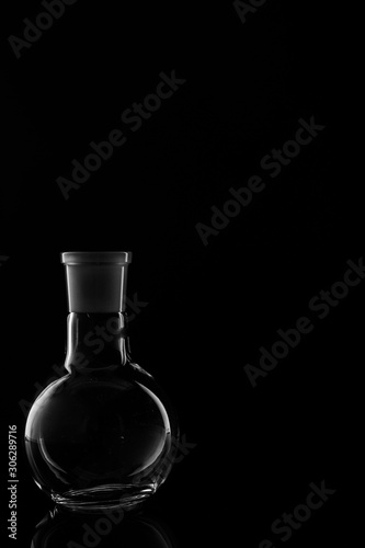 Glass flasks. Chemical flask. Chemical vessels. Glassware.