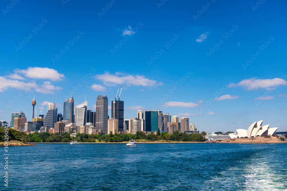 Skyline of Sydney with city central business district