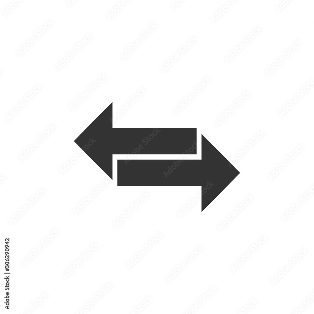 Transfer arrow icon. Vector illustration, flat design Transfer arrow icon. Vector illustration, flat design