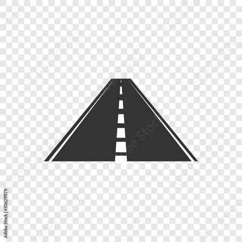 Highway, road, travel icon. Vector illustration, flat design.