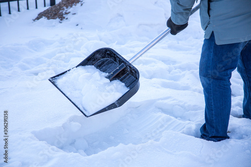 snow removal in the garden