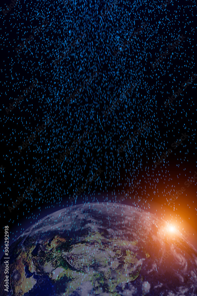 Obraz premium 3D rendering of the earth, international, science and technology abstract background.