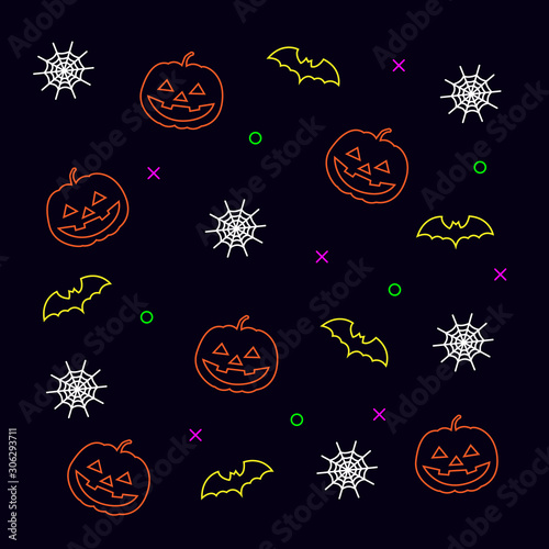 a Happy Halloween party, Illustrated image