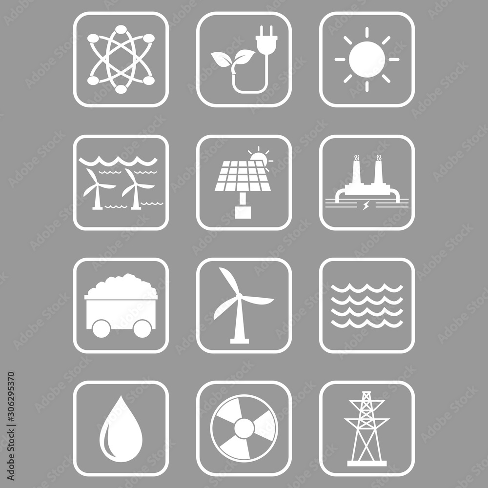 Fototapeta premium energy resources icon vector design symbol