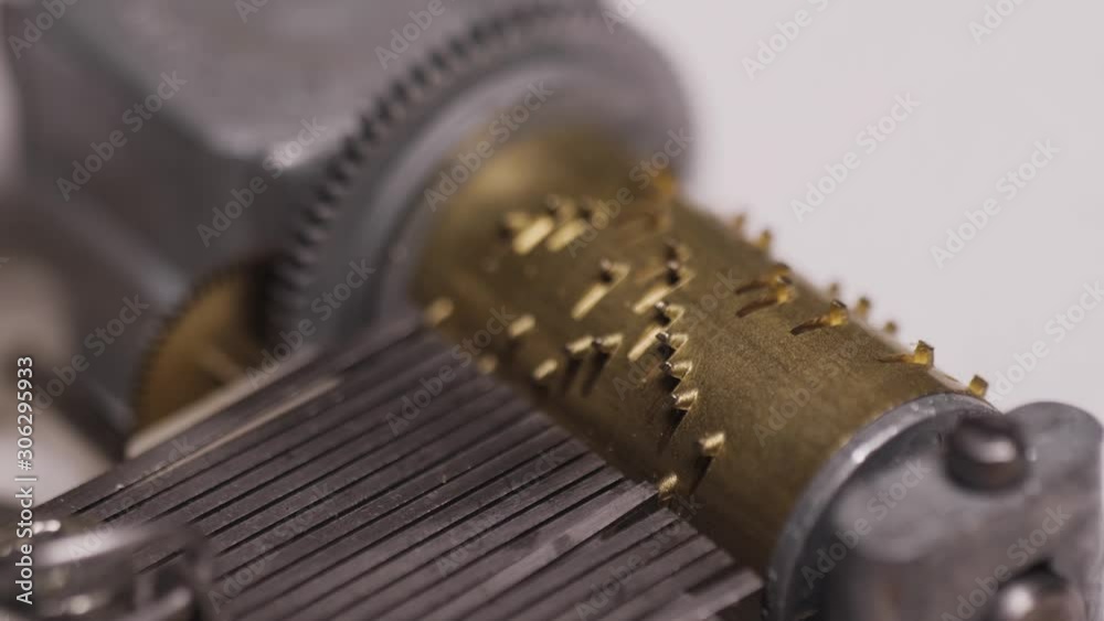 small music box mechanism rotating macro 4k small music box mechanism rotating macro 4k