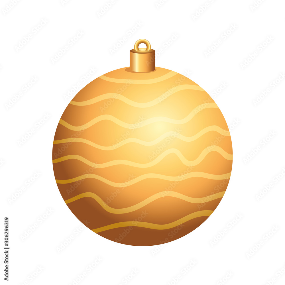 ball christmas decoration isolated icon vector illustration design