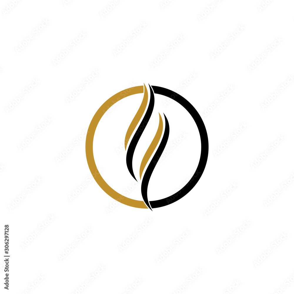 hair wave logo vector icon template - Vector hair wave logo vector icon template - Vector