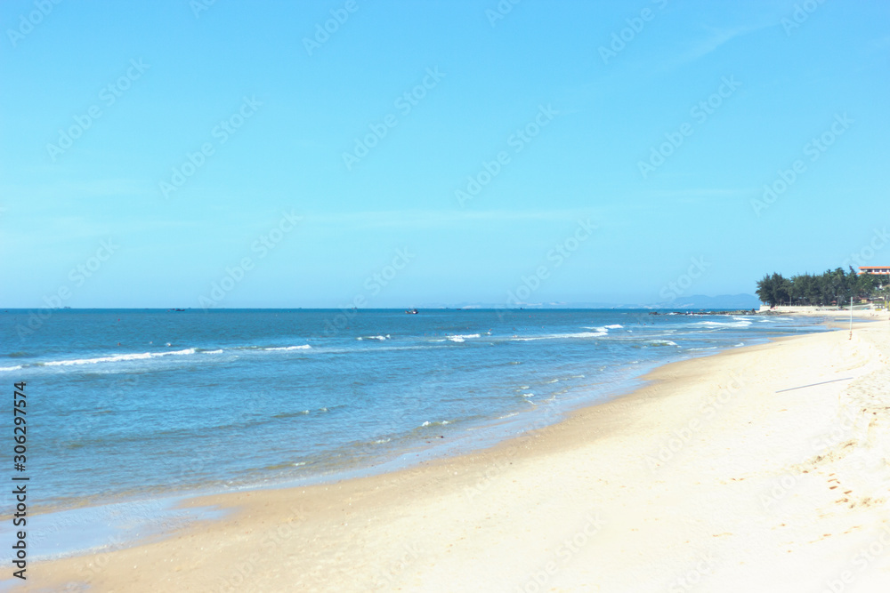 beach, sea, ocean, sand, sky, water, blue, summer, tropical, 