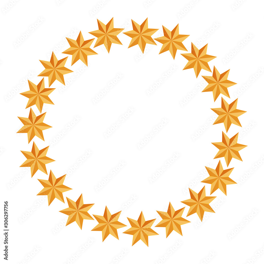 frame circular of stars decoration christmas isolated icon vector illustration design frame circular of stars decoration christmas isolated icon vector illustration design