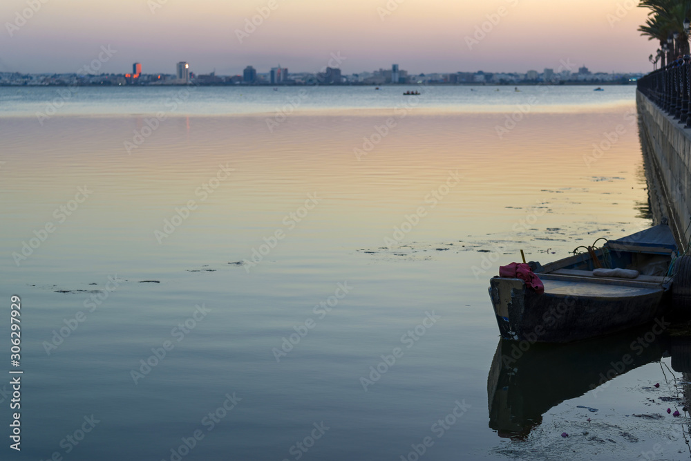 Naklejka premium Sunset in Tunis