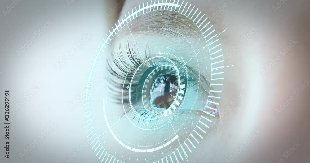 Human eye futuristic system concept