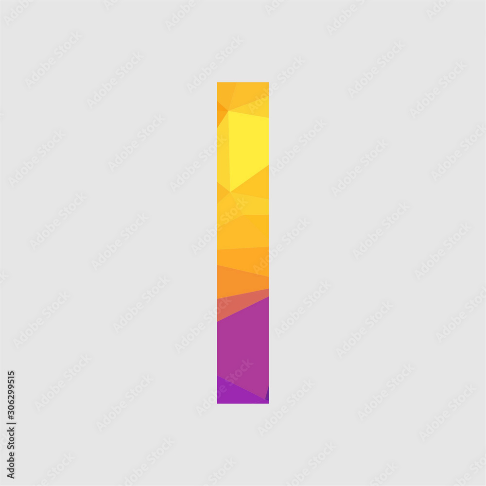 initial I business logo icon template. low poly style initial I business logo icon template. low poly style