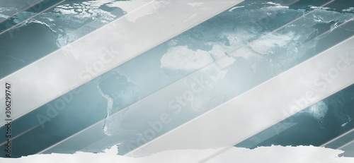 cold colors world map diago...