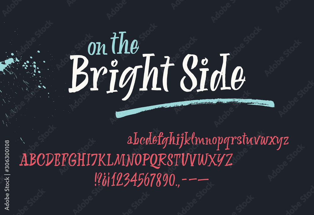 On the Bright Bide handwritten font. Script. 