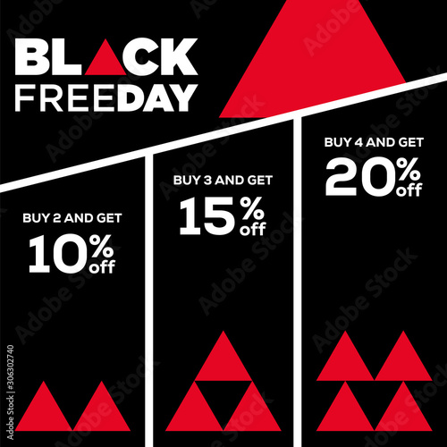 Black Friday Logo, Discount Sale Promo Sticker Label. Buy more save more.