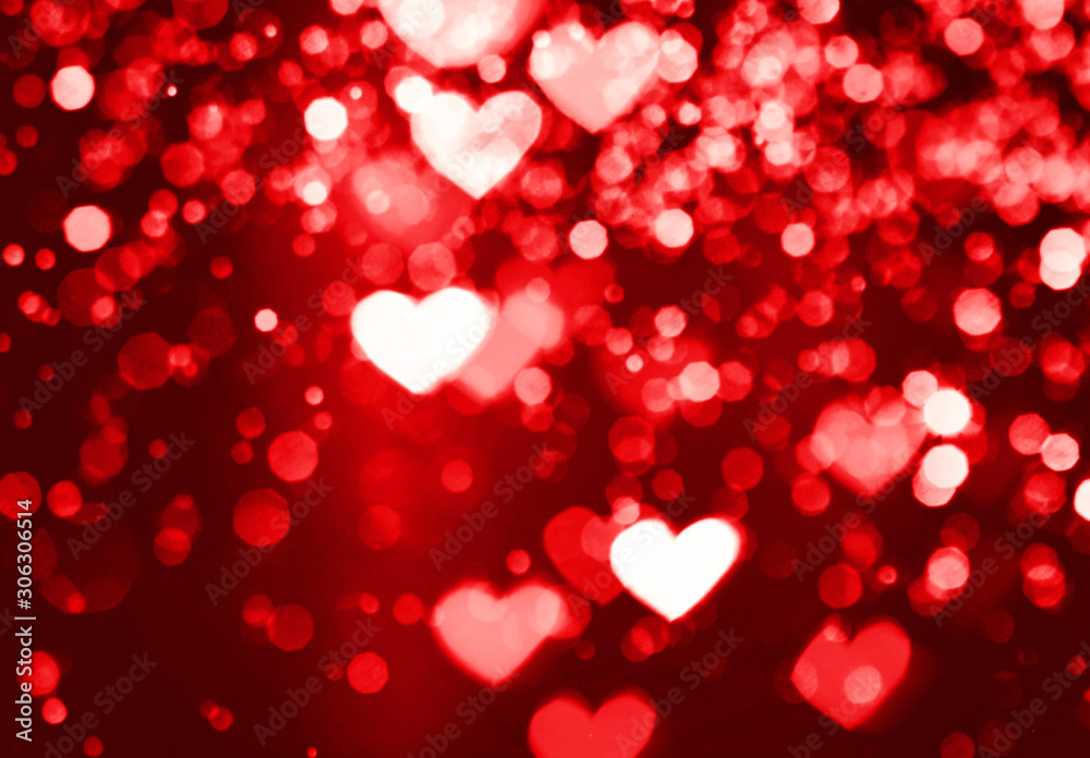 Festive overlay effect. Red and pink heart bokeh festive glitter background. Christmas, New Year and Valentine's day design. Festive overlay effect. Red and pink heart bokeh festive glitter background. Christmas, New Year and Valentine's day design.