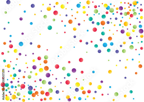 Festive color round confetti background. Abstract frame confetti texture for holiday, postcard, poster, website, carnivals, birthday and children's parties. Cover confetti mock-up. Wedding card layout