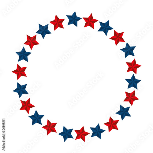 frame circular of stars isolated icon vector illustration design
