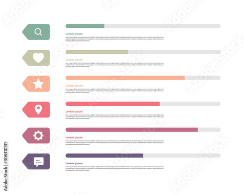 Infographic design with 7 step, Infographic business concept, Flow, Chart, Presentation