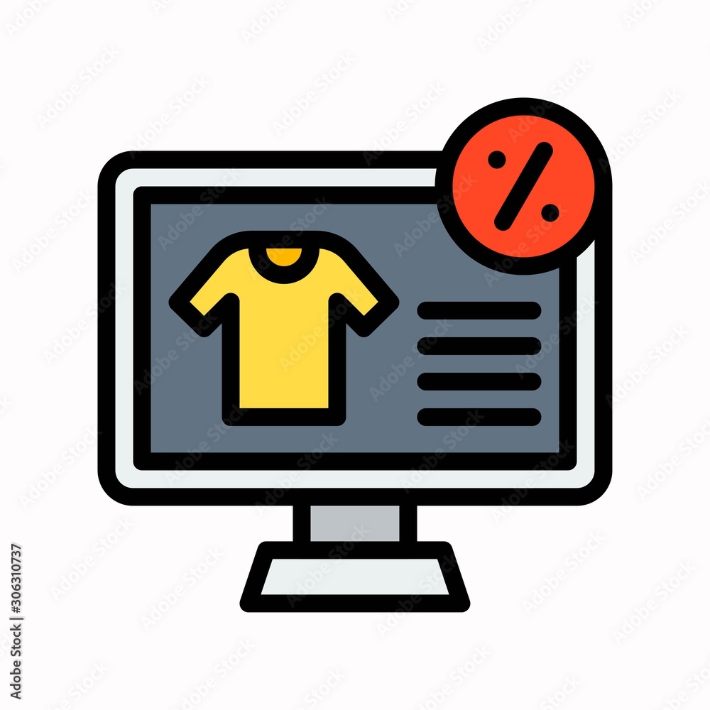 Electronic commerce vector, Black friday related filled icon Electronic commerce vector, Black friday related filled icon