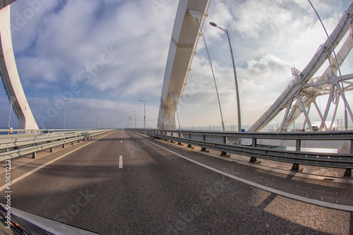 Krymsky - bridge in the early morning