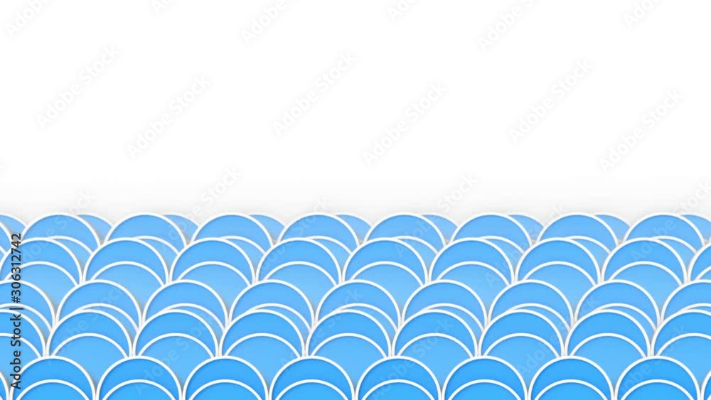 loopable Oriental Japanese Art circle waving sea motion footage background. loopable Oriental Japanese Art circle waving sea motion footage background.
