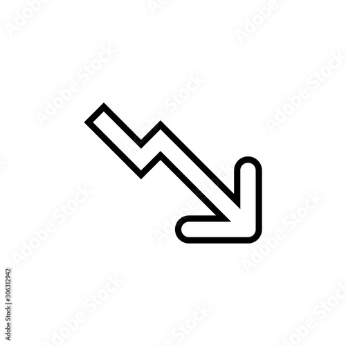 Simple loss line icon.