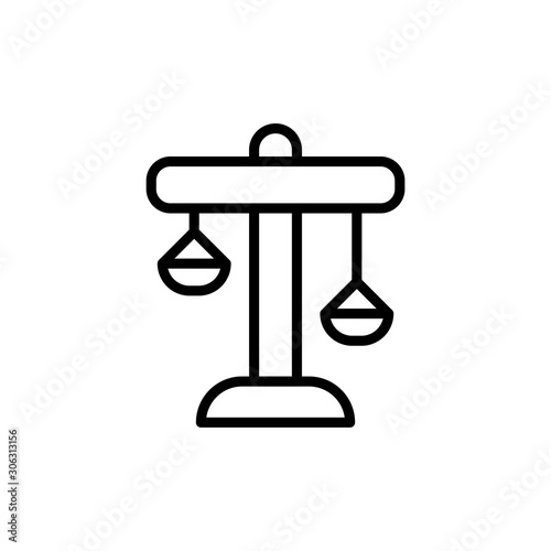 Simple scale line icon.
