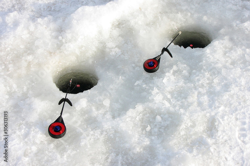 Winter fishing from the ice, tackle, spring