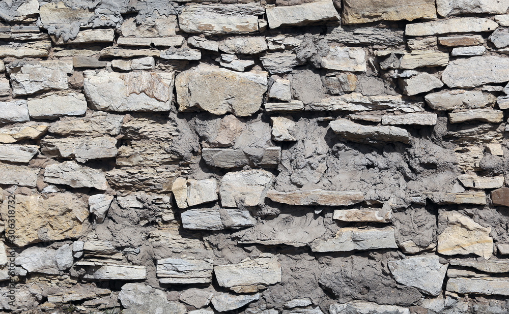 Old-style rough masonry