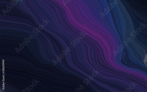 modern curvy waves background illustration with very dark blue, very dark violet and dark slate blue color