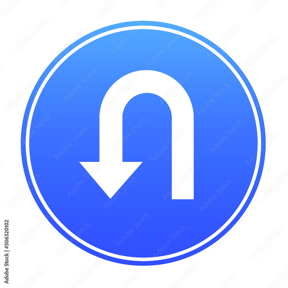 Prohibition Sign U-turn Prohibition Sign U-turn