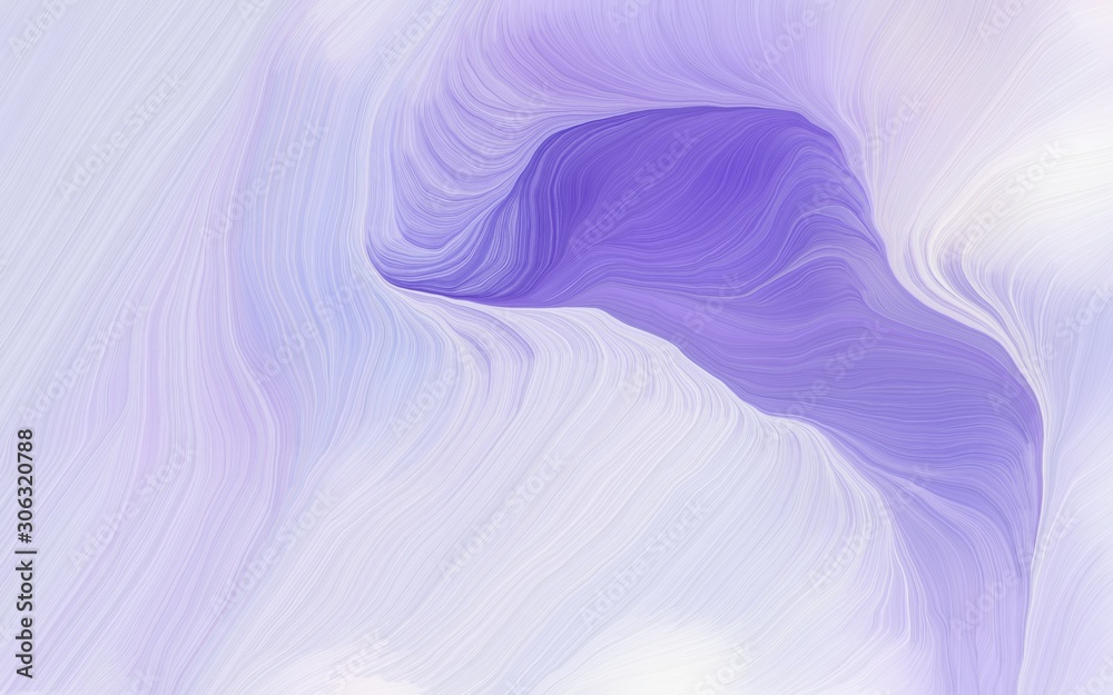 Plakat contemporary waves illustration with lavender blue, slate blue and light pastel purple color