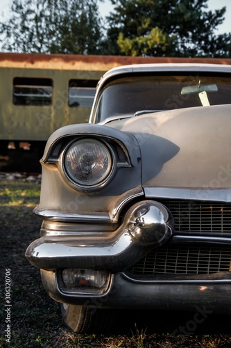 detail of a old car