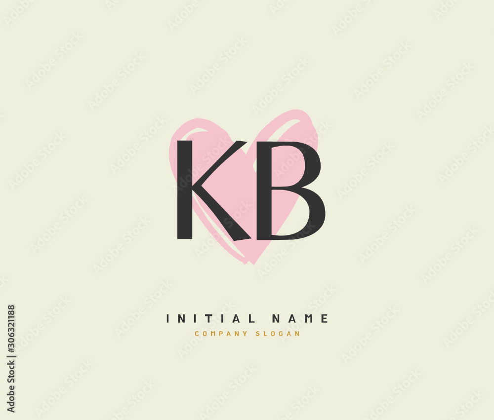 K B KB Beauty vector initial logo, handwriting logo of initial signature, wedding, fashion, jewerly, boutique, floral and botanical with creative template for any company or business. K B KB Beauty vector initial logo, handwriting logo of initial signature, wedding, fashion, jewerly, boutique, floral and botanical with creative template for any company or business.