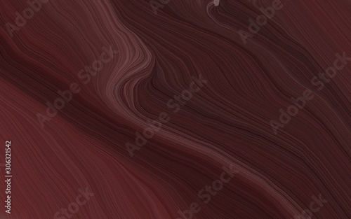 smooth swirl waves background illustration with very dark pink, old mauve and pastel brown color © Eigens