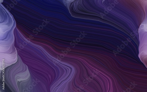 modern curvy waves background illustration with very dark violet, light slate gray and dark slate blue color © Eigens