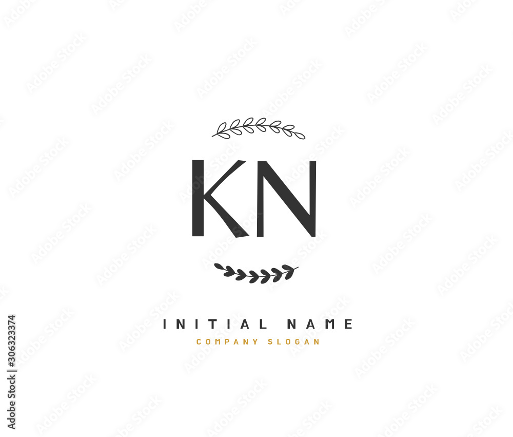 K N KN Beauty vector initial logo, handwriting logo of initial signature, wedding, fashion, jewerly, boutique, floral and botanical with creative template for any company or business. K N KN Beauty vector initial logo, handwriting logo of initial signature, wedding, fashion, jewerly, boutique, floral and botanical with creative template for any company or business.
