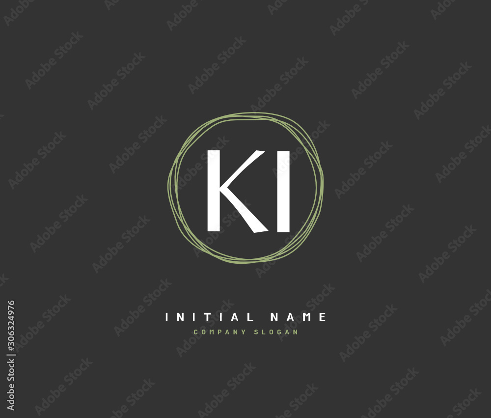 K I KI Beauty vector initial logo, handwriting logo of initial signature, wedding, fashion, jewerly, boutique, floral and botanical with creative template for any company or business. K I KI Beauty vector initial logo, handwriting logo of initial signature, wedding, fashion, jewerly, boutique, floral and botanical with creative template for any company or business.