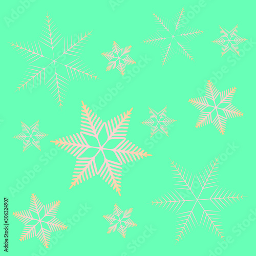 Vector illustration snowflakes background for greeting card.
