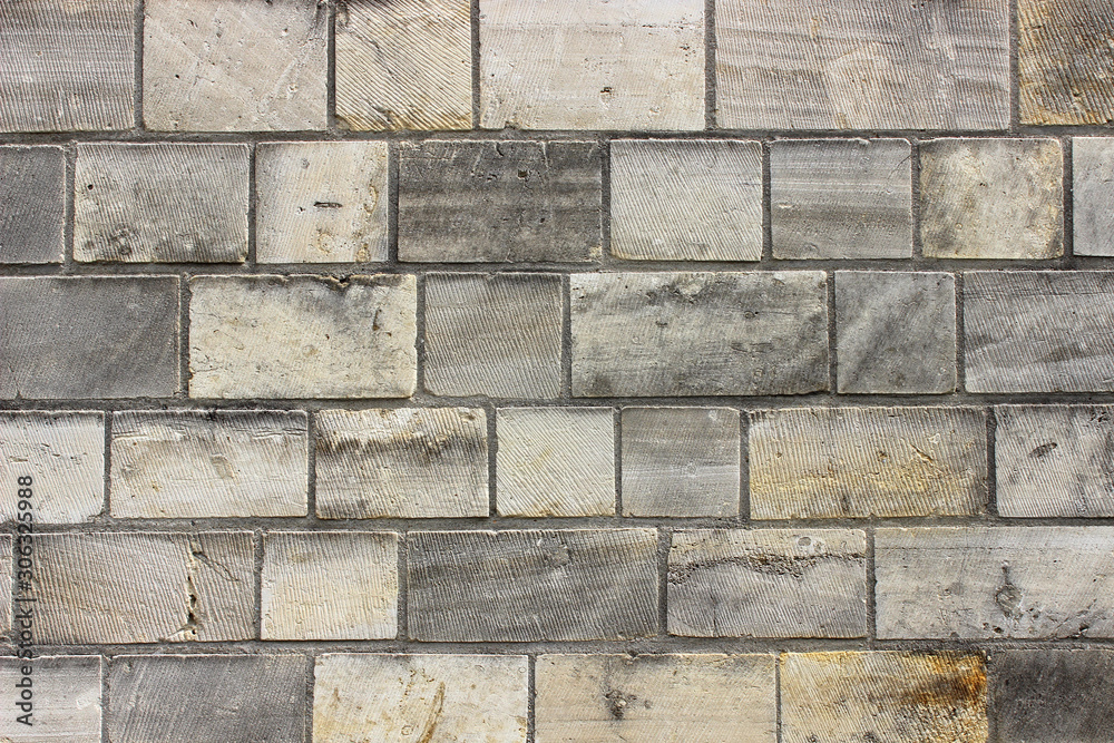 Fototapeta premium Marl big block wall background texture