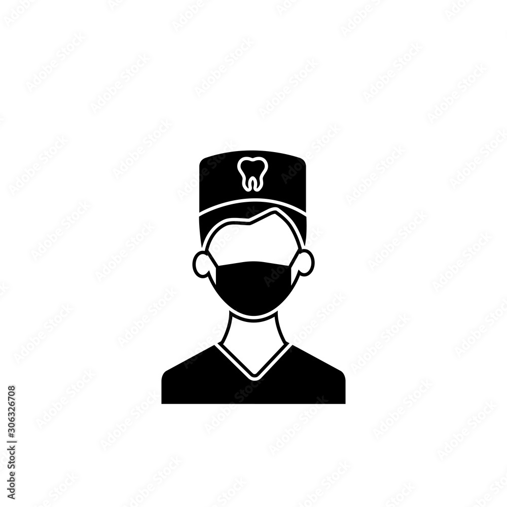 Orthodontist vector icon. filled flat sign for mobile concept and web design. Dentist glyph icon. Symbol, logo illustration. Vector graphics