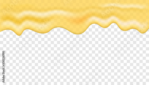 Dripping honey. Golden