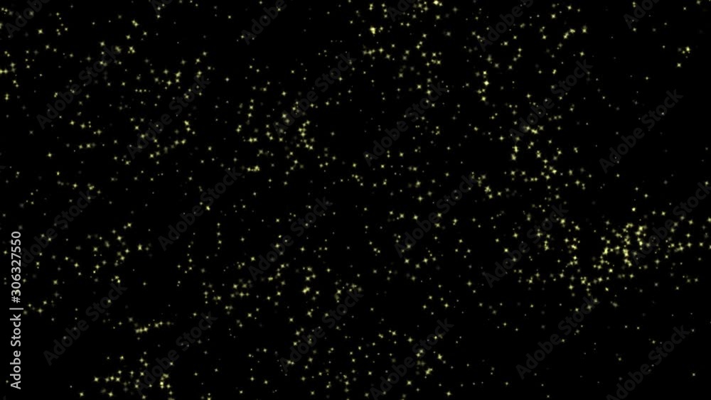4k abstract animated background of golden twinkling stars